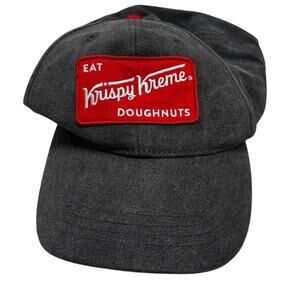 Krispy Kreme “Eat Doughnuts” Baseball Cap ❤️🍩 Charcoal Gray Adjustable Hat